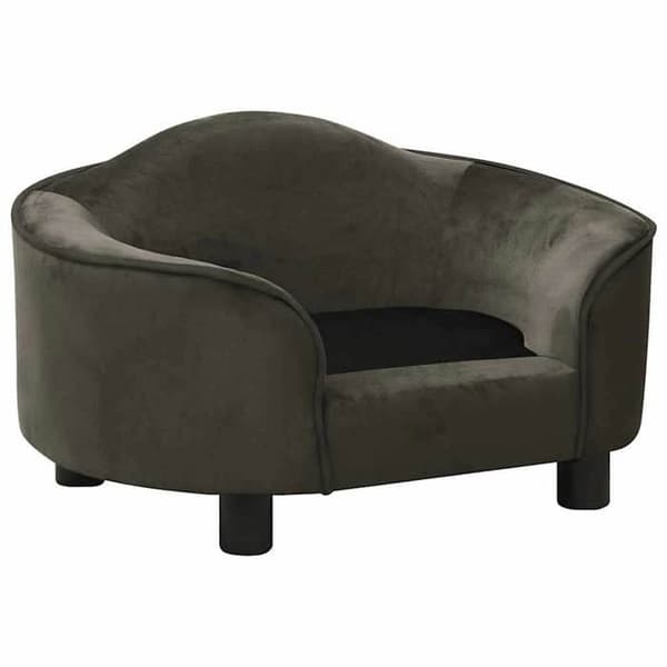 Maison Exclusive - Tummanharmaa koiran sohva 67x47x36 cm Pehmeä mörkgrå