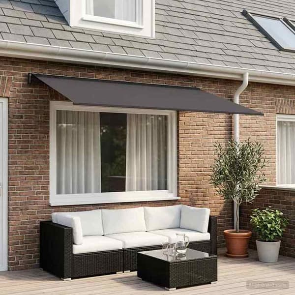 Maison Exclusive - Ersättningsduk för markis Anthracite 450 × 300 cm Polyester
