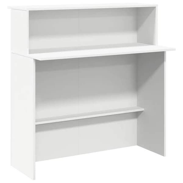 Maison Exclusive - Vit receptionsbord 100x50x103,5 cm Ingenjörsträ