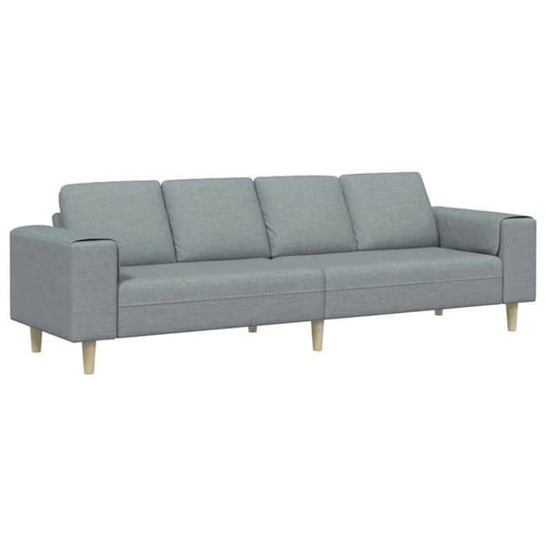 Divaani - MAISON EXCLUSIVE - 250 x 77 x 76 cm - Vaaleanharmaa - Polyesteripäällyste - Vaahtomuovitäyte Ljusgrått