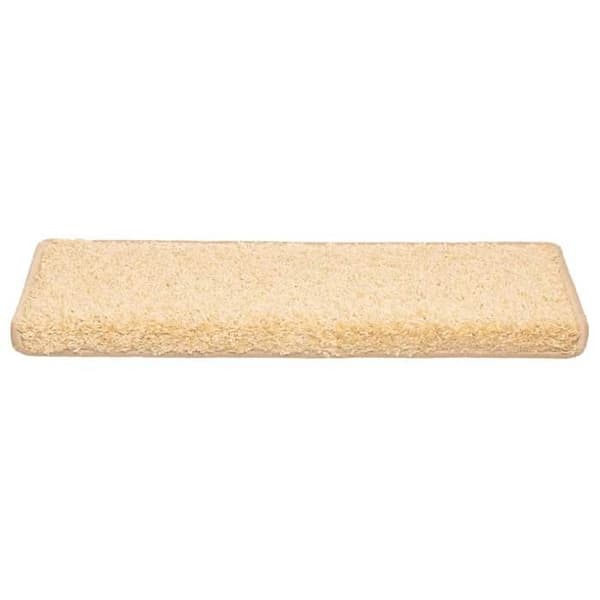 Maison Exclusive - Trappe tæppe 10 dele 65 x 21 x 4 cm Creme Rektangulær kant Grädde