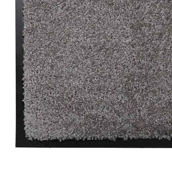 Dörrmatta - EXKLUSIV HEM - Teddy - Ljusgrå - 60 x 80 x 1,2 cm - Halkfri Ljusgrått