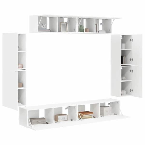 Maison Exclusive - TV-möbel 8 delar Vit