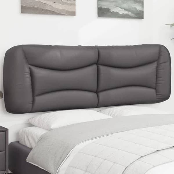 Maison Exclusive - Hvar harmaa 160 cm sängynpäätytyyny keinonahkaa grå