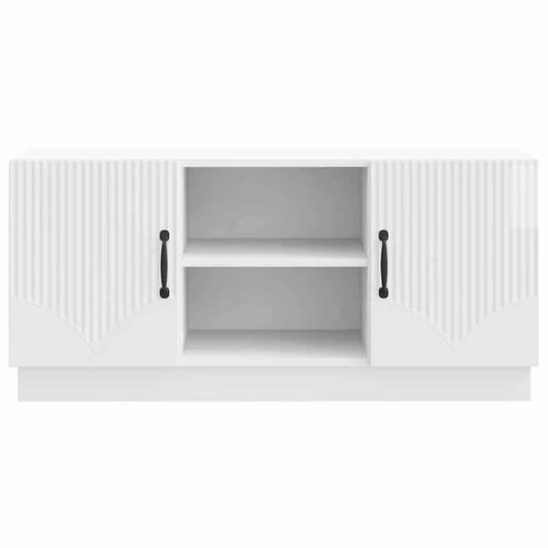Maison Exclusive - TV-möbel 102 x 34,5 x 47 cm Vit glans Ingenjörsträ