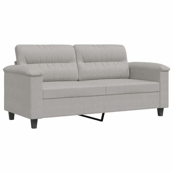 Maison Exclusive - 2-personers sofa i lys grå 140 cm mikrofiberstof