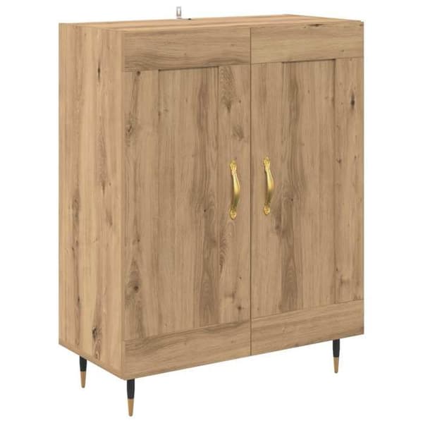 Maison Exclusive - Buffet i håndlavet egetræ 69,5 x 34 x 90 cm Ingeniørtræ