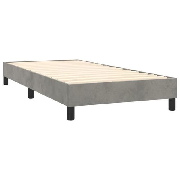Maison Exclusive - Sängyn lamellipohja ja Harmaa 80x200 cm Sametti