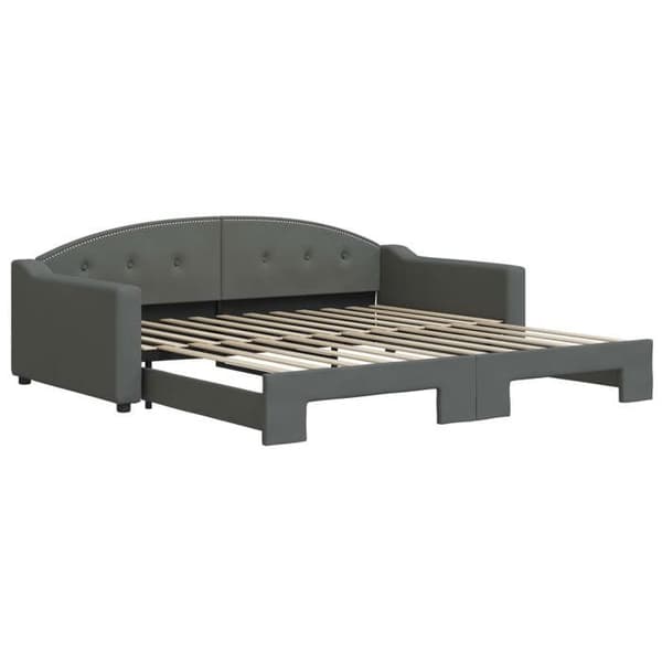 Maison Exclusive - Sovesofa med udtræk uden madras grå mørk 100x200 cm Mörkgrå
