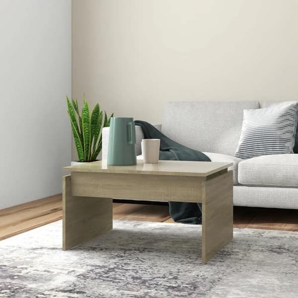 Sofabord - EKSKLUSIV HUS - Sonoma Eg - 68 x 50 x 38 cm - Spånplader - Moderne Sonoma ek