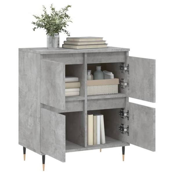 Maison Exclusive - Buffé Grå betong 60x35x70 cm Ingenjörsträ