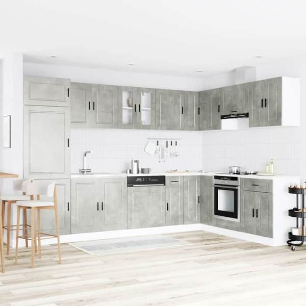 Maison Exclusive - Underskåp Porto 2 delar Grå 80 x 46 x 81,5 cm Grå