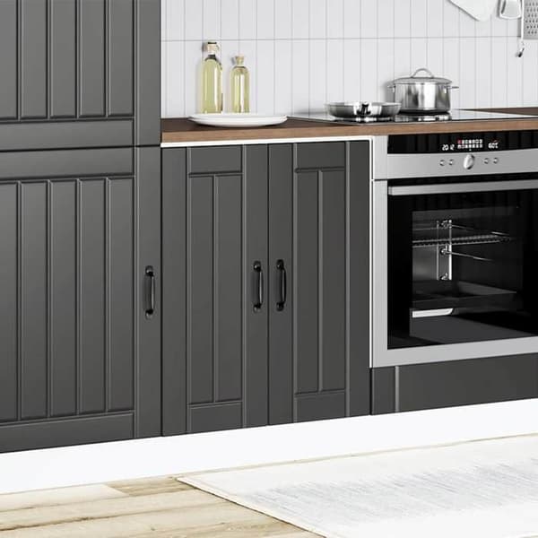 Maison Exclusive - Basis møbel til Lucca sort vask i ingeniørtræ