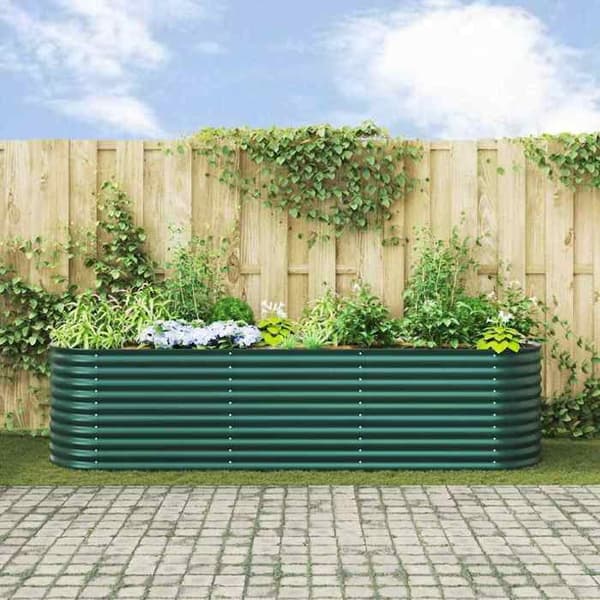 Maison Exclusive - Nostettu sänky Vihreä 320 x 80 x 81 cm Teräs