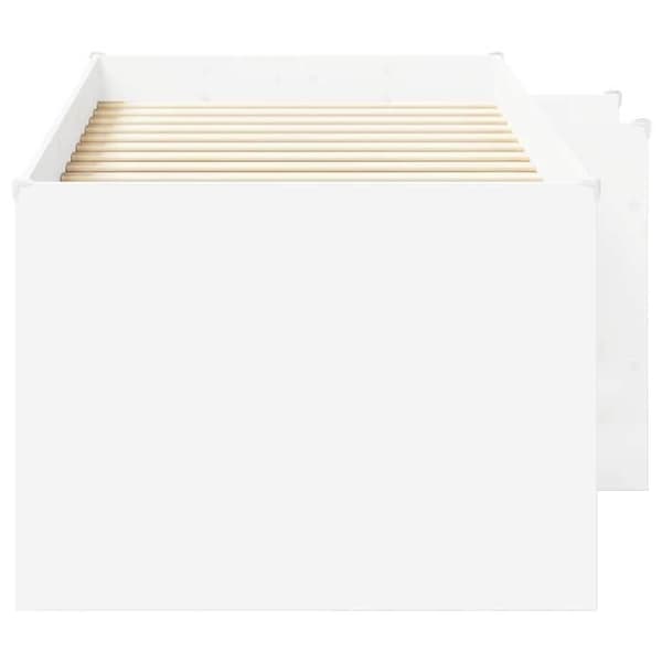 Maison Exclusive - Hög Sängram för Barn Vit 75 x 190 cm