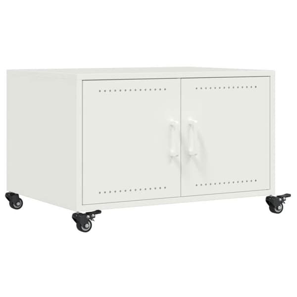 Maison Exclusive - Låg bord vit 68x50x43,5 cm stål