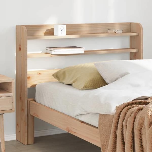 Maison Exclusive - Päätylevy hyllyillä 100 cm massiivipuusta