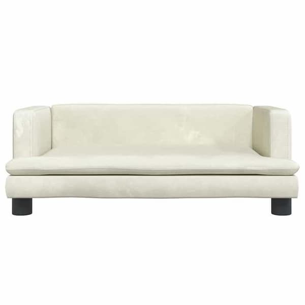 Maison Exclusive - Koiran sänky, kerma 80x45x30 cm sametti Grädde