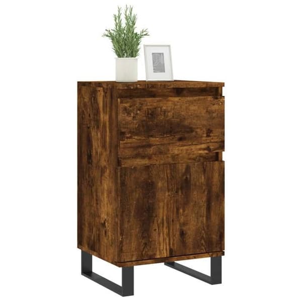 Maison Exclusive - Buffé i rökig ek 40x35x70 cm ingenjörsträ
