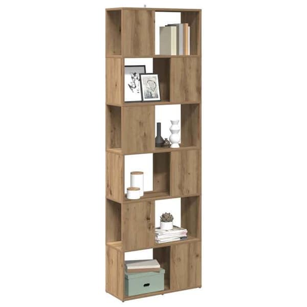 Maison Exclusive - Bibliotek/Rumseparator i håndlavet eg 60x24x186 cm