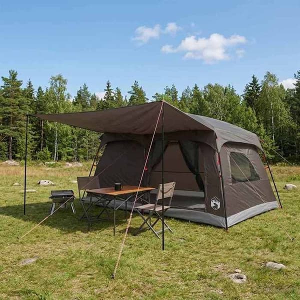 Familjetält - EXKLUSIVT HUS - Exklusivt hus - 10 platser - Polyester och stål - Fällbart