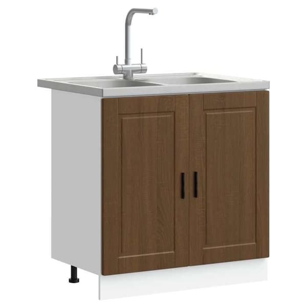 Maison Exclusive - Porto 2-delt underskabs møbel Brun 80 x 46 x 81,5 cm brun