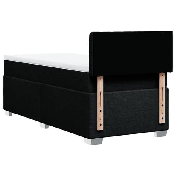 Maison Exclusive - Sengesofa med lamelbund og madras Sort 80x200 cm Stof