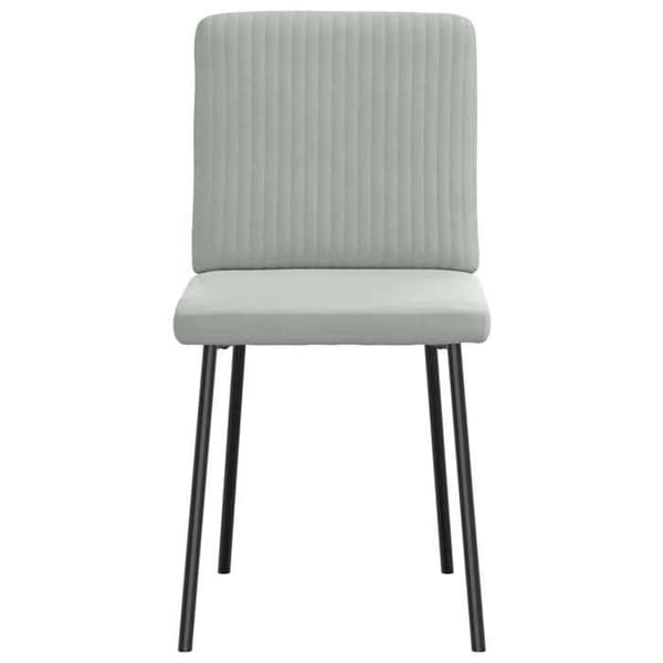 Maison Exclusive - Matstolar set om 6 ljusgrå sammet