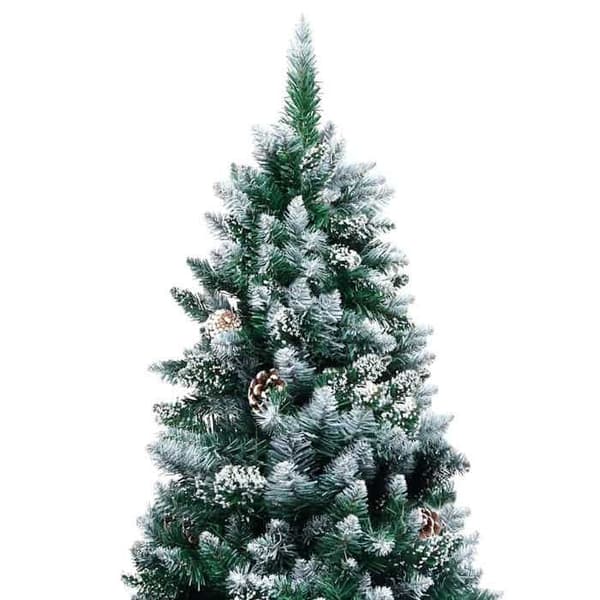 Maison Exclusive - Julgran med kottar och vit snö 210 cm
