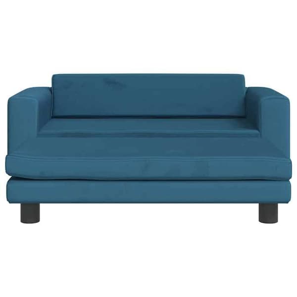 Maison Exclusive - Hundsäng med blå förlängning 100x50x30 cm sammet blå