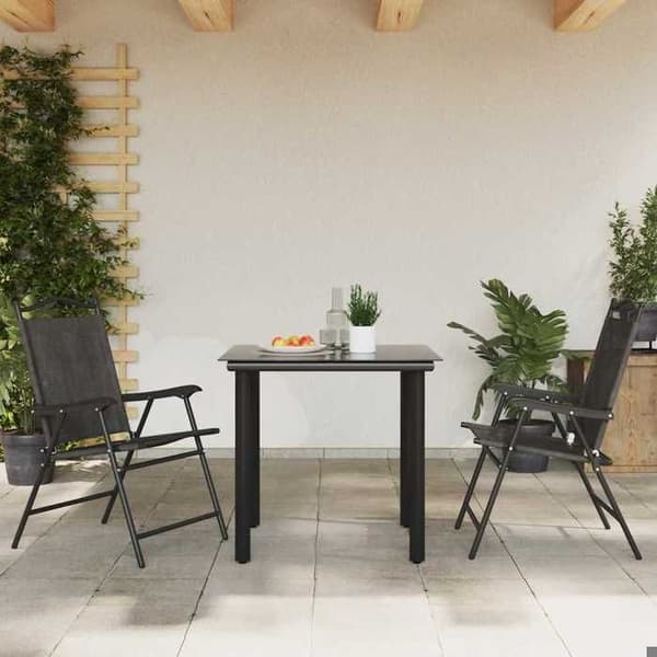 Maison Exclusive - 2 kpl harmaita teräs- ja textilène-käytävätuoleja Ljunggrå