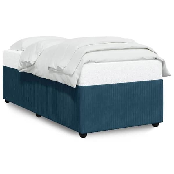 Maison Exclusive - Sengestel uden madras blå 100x200 cm fløjl Blå