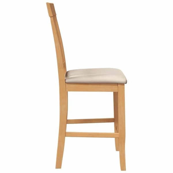 Barstole - EKSKLUSIV HUS - Gummitræ - Sæt af 2 - Puder inkluderet - Ergonomisk ryg