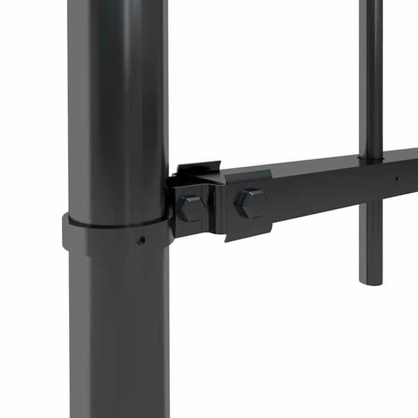 Trädgårdsstängsel - Boxtel - Överbåge - Pulverlackerad stål - 181 x 110 cm Matte svart