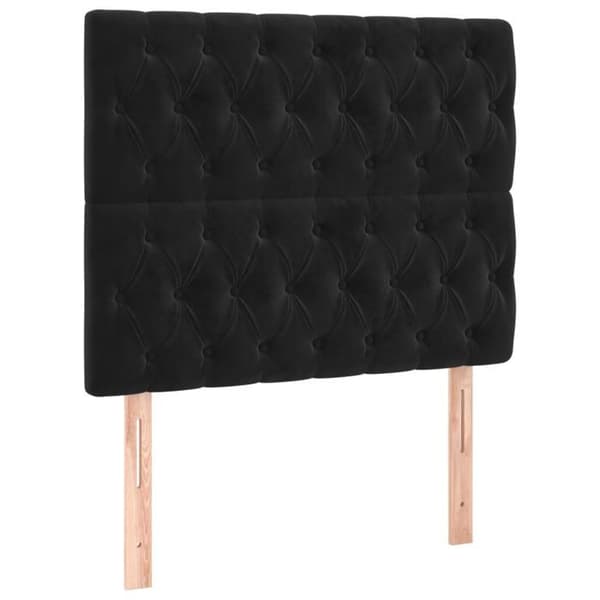Maison Exclusive - LED-päätymustalla 100x7x118/128 cm sametti svart