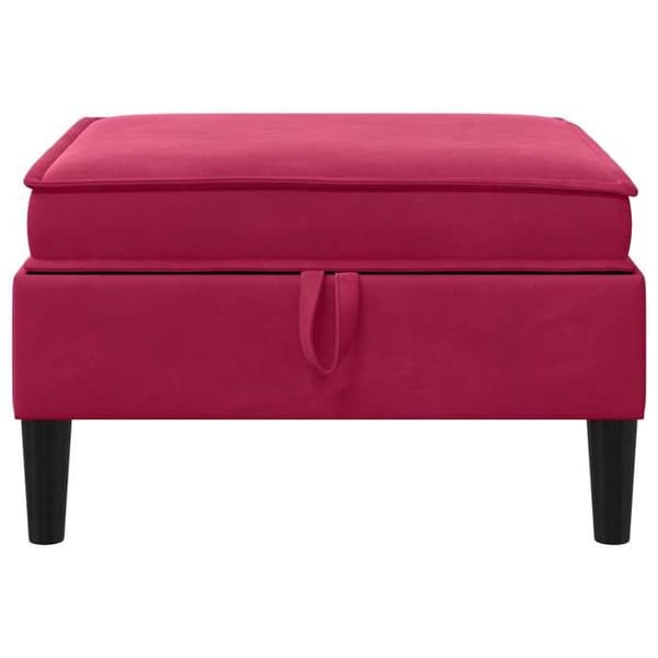 Maison Exclusive - Puff med Opbevaring Bordeaux Velour