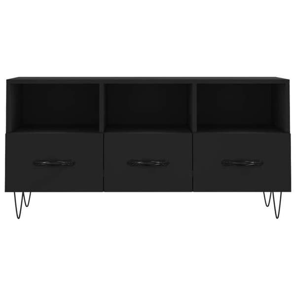 Maison Exclusive - Sort TV-møbel 102x36x50 cm i ingeniørtræ