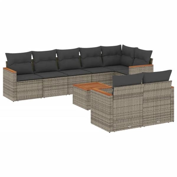 Maison Exclusive - Patio Sohvaryhmä 9 paikkaa Harmaa Grå