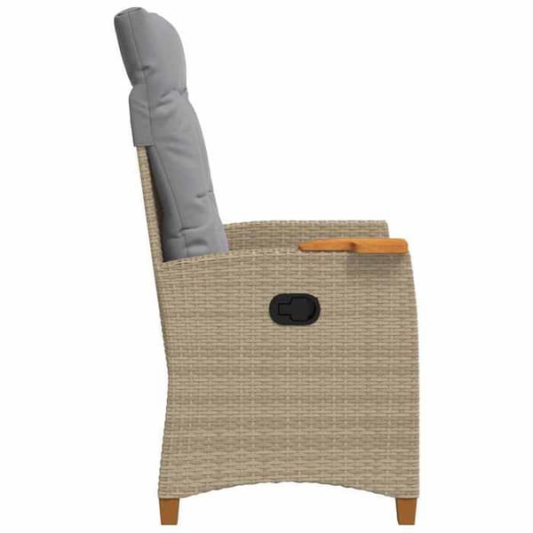 Maison Exclusive - Lænestol med polyrotin tebakke Svart (ram)