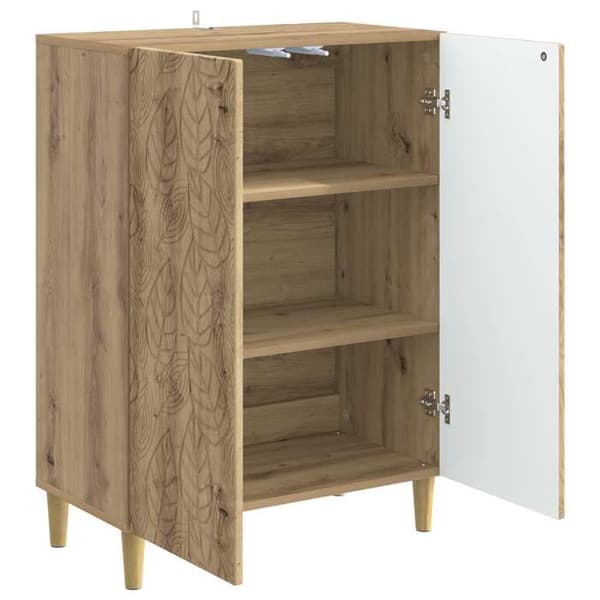 Maison Exclusive - Buffet i håndlavet egetræ 66 x 34,5 x 90 cm Ingeniørtræ
