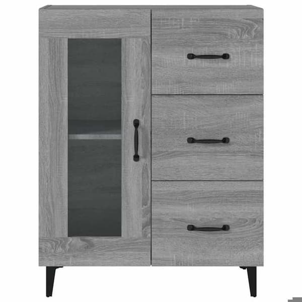 Maison Exclusive - Buffet Sonoma grå 69,5x34x90 cm ingeniørtræ sonoma grå