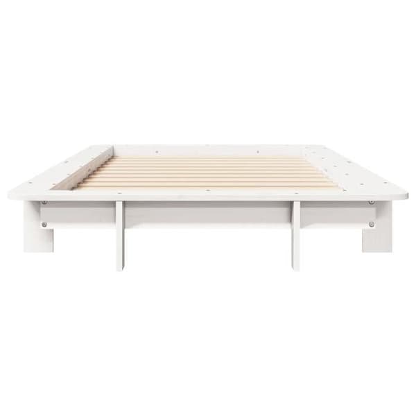 Maison Exclusive - Valkoinen 100x200 cm puusängyn runko ilman patjaa Vit
