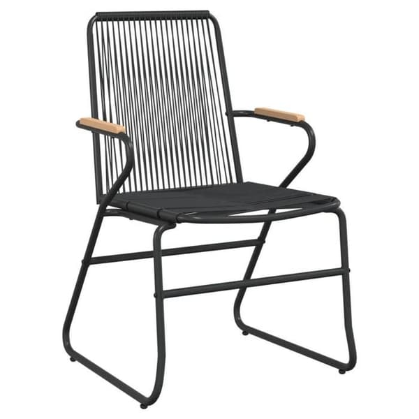 Maison Exclusive - Trädgårdsset 9 delar svart rotting PVC