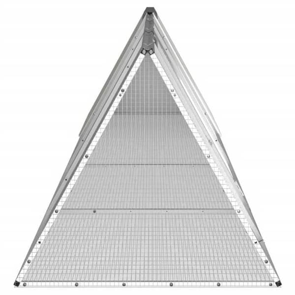 Maison Exclusive - Bur för kanin Grå 403,5x80,5x71 cm Galvaniserat stål Grå