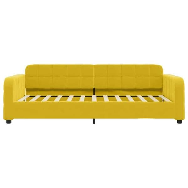 Maison Exclusive - Dagbed med gul madras 100x200 cm fløjl