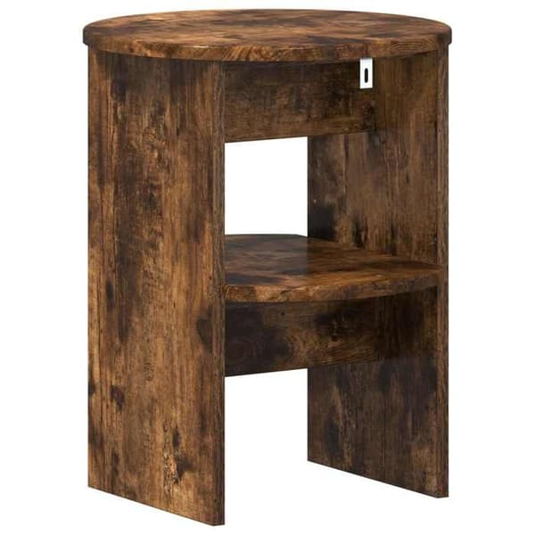 Maison Exclusive - Sidebord Røget Eg Ø40 x 50 cm Ingeniørtræ