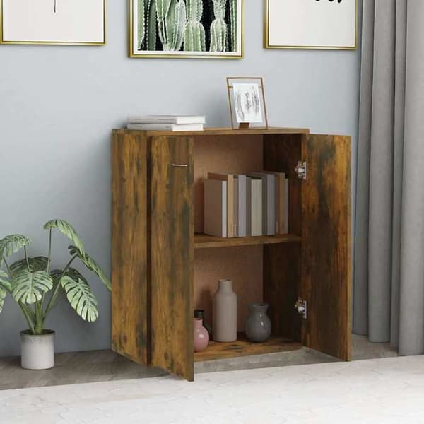 Maison Exclusive - Buffé Ek rökt 60x30x75 cm Ingenjörsträ