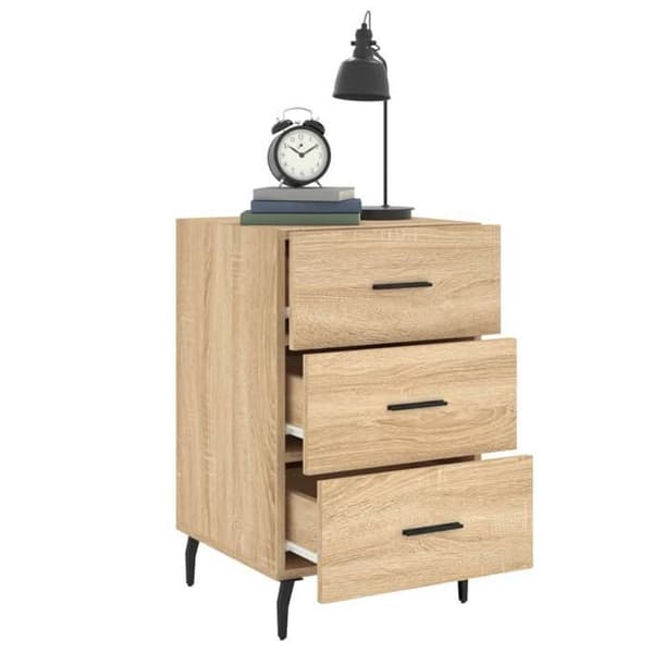 Maison Exclusive - Natbord egetræ sonoma 40x40x66 cm ingeniørtræ