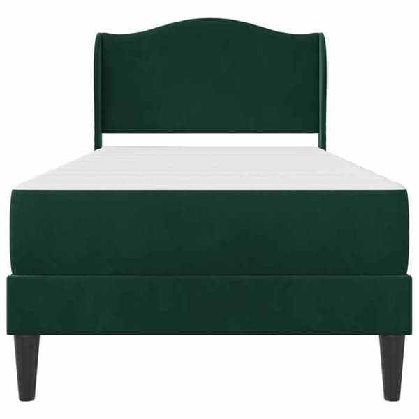 Maison Exclusive - Sängram 2 delar Mörkgrön 90 x 190 cm Sammet