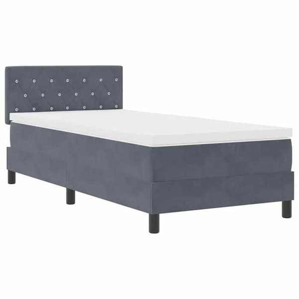 Maison Exclusive - Jousipatja tummanharmaa 90 x 190 cm sametti